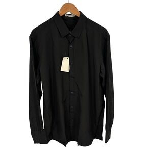 Equoss Vogue Mens Long Sleeve Button Up Shirt Black Size XL